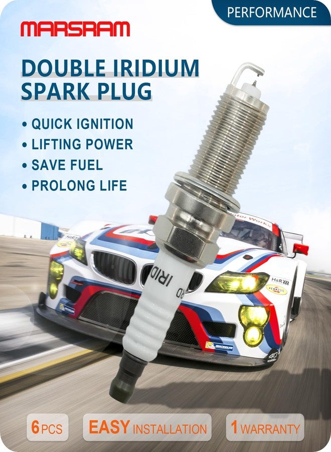 Marsram مجموعة ملفات إشعال Marsram UF487 وشمعات إشعال مزدوجة من الإيريديوم، مناسبة لسيارات تويوتا ولكزس موديلات 2005-2018: كامري، هايلاندر، أفالون، راف فور، سيينا، فينزا، RX350، ES350، RX450h، سعة 3.5 لتر، محرك V6. بديل للأرقام 90919-02251 و90919-A2002 (6 قطع). - Image 5